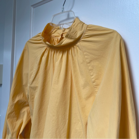 Yellow cotton popover blouse - Picture 2 of 14